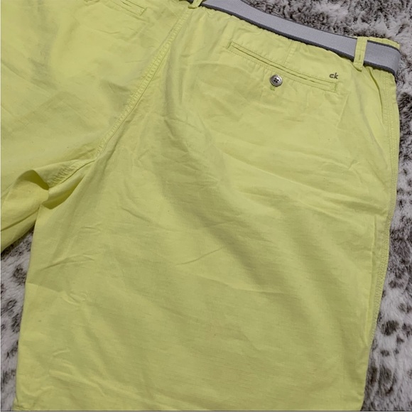 yellow Calvin Klein shorts and belt size 40 - Picture 6 of 9